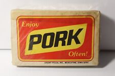 1970s 1980s SEALED NEW VINTAGE KENT FEEDS PORK PLAYING CARDS MUSCATINE IOWA USA