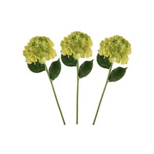 Künstliche grüne Hortensie Blumenstiele 54 cm/21 cm 3er Pack - Bild 1 von 1