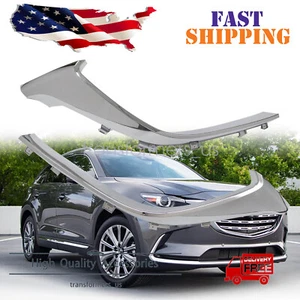 Grille Trim Set For 2016-2023 Mazda CX-9 Driver and Passenger Side Lower Chrome - Picture 1 of 9