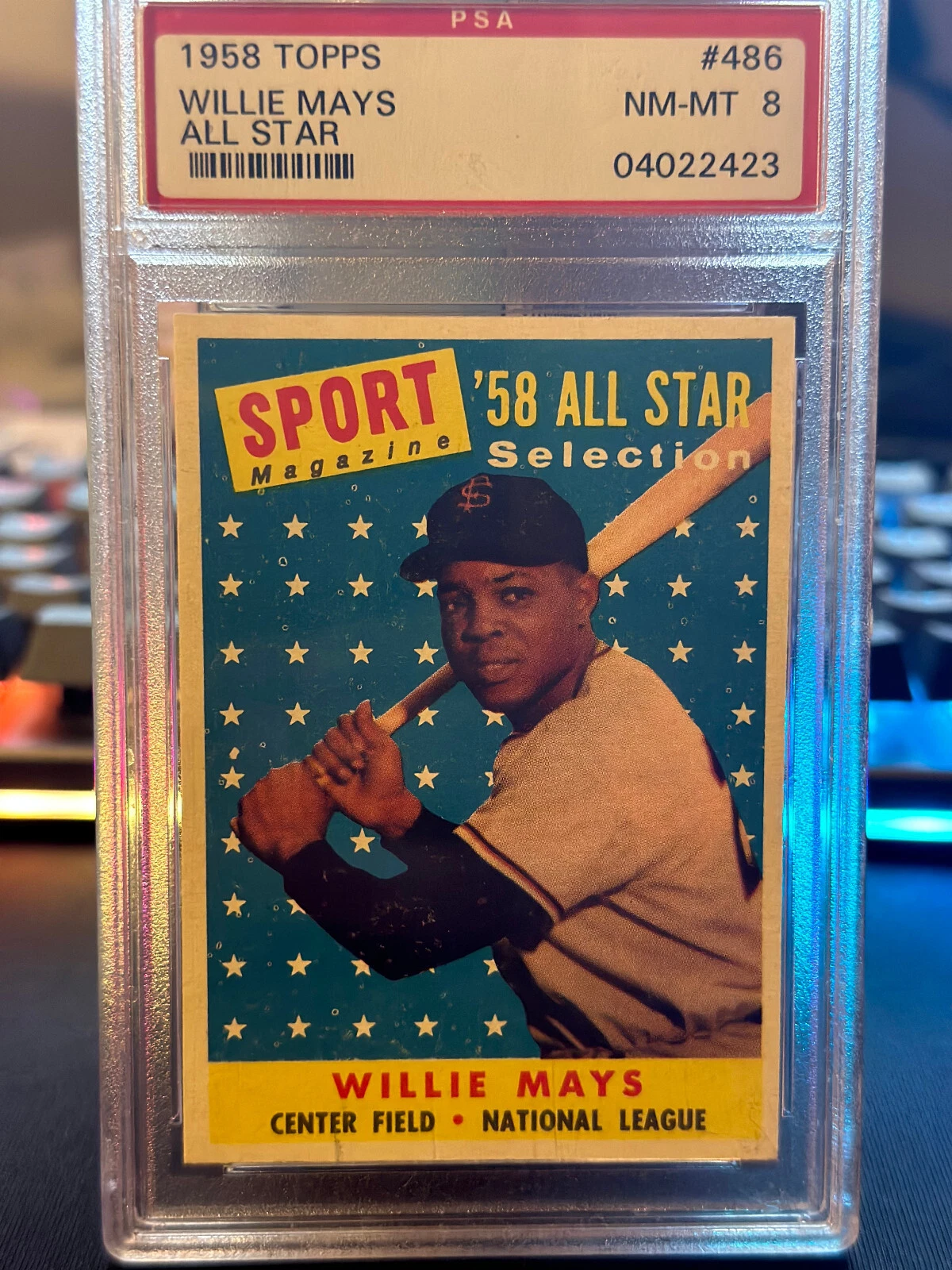 1958 Topps Willie Mays All Star #486 PSA 8 NM-MT San Francisco Giants HOF
