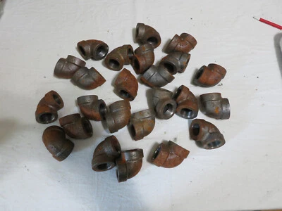 1" NPT elbows NEW lot of 24 BLK CI 90 cast iron sprinkler USA Ward 1x1 - Image 1 of 4
