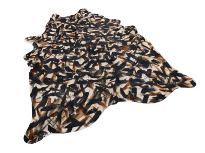 Alfombra de cuero de vaca pelo sobre piel pintura múltiple suave nueva 5x7 pies Foto 1 de 2