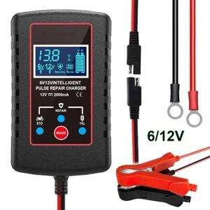 6/12V Smart Automatic Battery Charger Maintainer Trickle Motorcycle Car Auto ATV - Picture 1 of 12