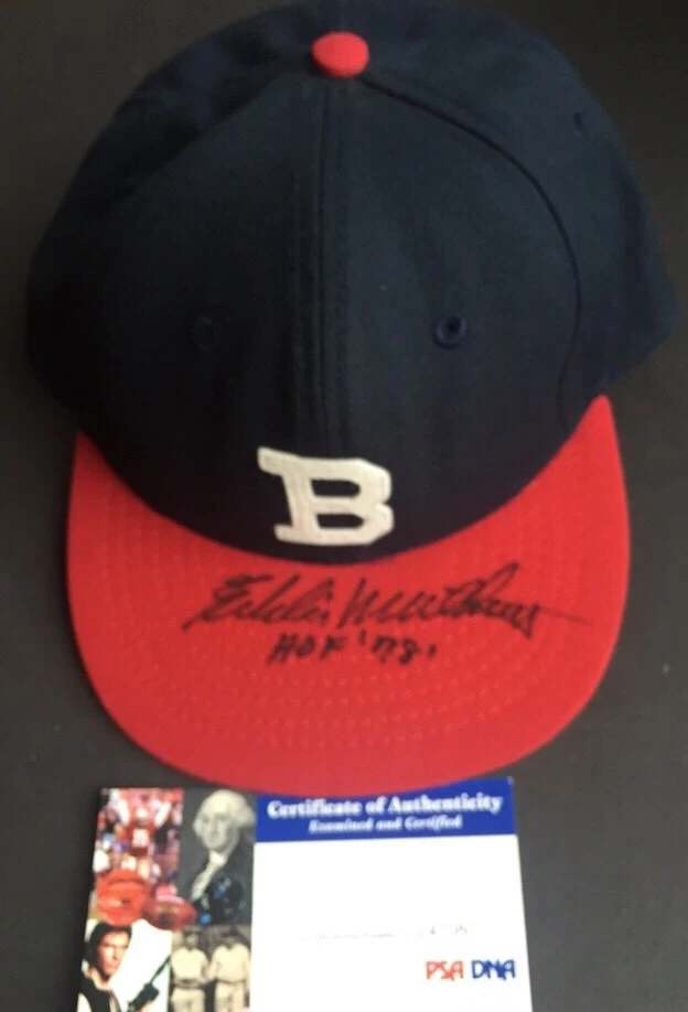 Eddie Mathews Rookie Signed Milwaukee Braves Hat Cap Hof 78 Mint 10 Auto Psa COA - Image 1 of 4