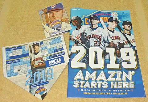 2019 BROOKLYN CYCLONES SGA PETE ALONSO GAME PROGRAM SCHEDULE MAGNET NY METS MiLB Cover