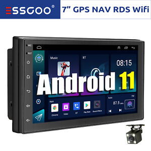 ESSGOO 2 Din 7'' Autoradio Android 11 Navigatore GPS NAV Bluetooth WIFI USB RDS
