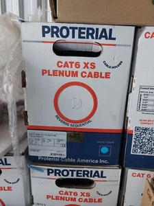 PROTERIAL [FORMALLY HITACHI] 30237-008 CAT 6 XS PLENUM CABLE-WHITE-1000FEET-NEW - Picture 1 of 2