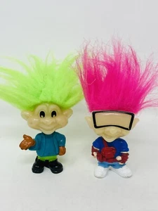 Menge 2 Vintage 1993 Burger King Kids Club Leuchten im Dunkeln 3" Troll Puppen - Bild 1 von 3
