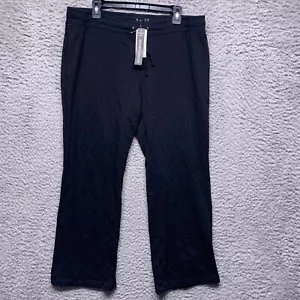 Style Co Sport Leggings Plus 1X Short Length Black Pull On Drawstring - Picture 1 of 7