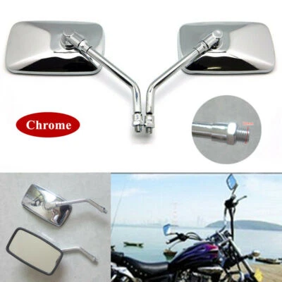 Silver Motorbike Mirrors Easy Installation For Honda Shadow ACE VT VF 700/750 Foto 1 de 4
