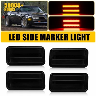 4x Luces LED de humo delanteras y traseras para Pontiac Trans Am Firebird 70-81 Foto 1 de 4