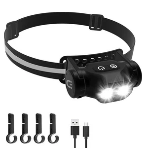 High Lumens Rechargeable Magnetic LED Headlamp for Camping, Hiking, Caving, F... - Picture 1 of 8