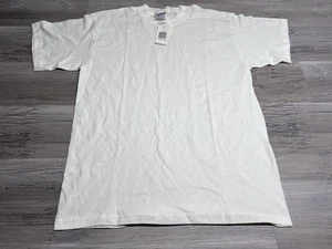 Vintage Y2K Blank White Rockabilly Normcore T-Shirt Gr. M Gildan Kurzarm #2 - Bild 1 von 6