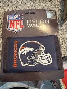 Officially Licensed NFL Denver Broncos Nylon Trifold Wallet New Free Shipping - Picture 1 of 3