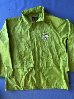 Seattle Sounders Stadium Rain Jacket Mens L Rave Green Hooded G-lll Sports - Image 1 of 4