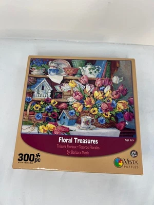 Rompecabezas de 300 piezas "Floral Treasures" de Vista Puzzles ¡NUEVO EN PAQUETE! Foto 1 de 4