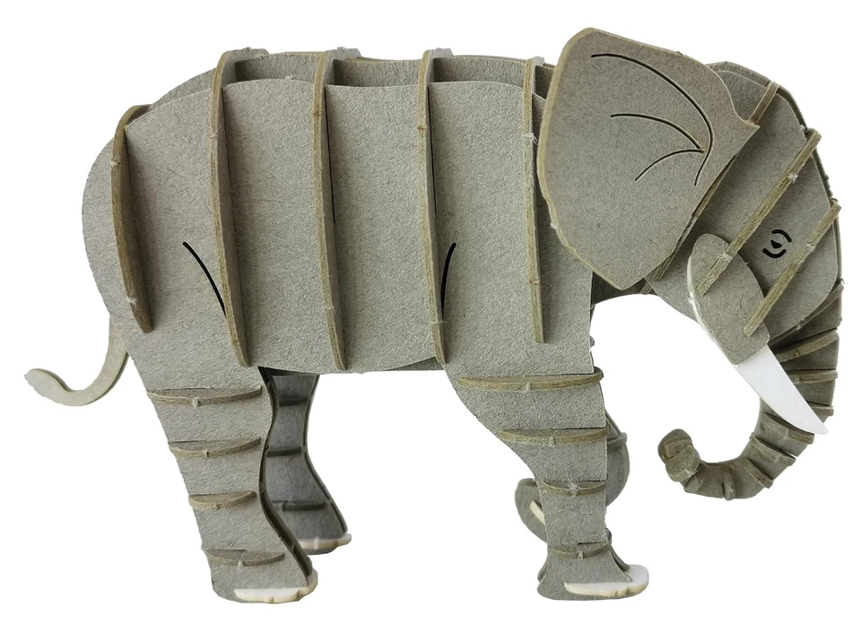 Fridolin Modello di carta 3D elefante grigio - Immagine 1 di 4