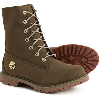 NEW Timberland Teddy Fleece Fold-Down Boots Olive Women’s 8.5 TB0A64GY327 WP - Image 1 of 4
