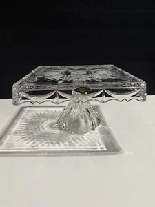 Shannon Cristal 12” Pedestal Cuadrado Soporte para Pasteles - 24% Cristal de Plomo Hecho en Polonia - Imagen 1 de 8