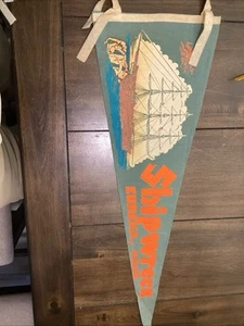 Vintage 1960s Shipwreck Eureka California Felt Pennant - Picture 1 of 1