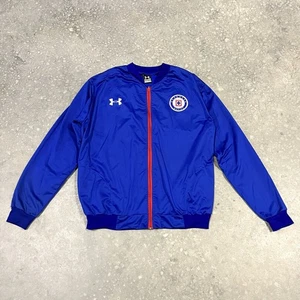 Under Armour Cruz Azul Soccer Mens Full Zip Jacket Polyester Blue One Size Read - Picture 1 of 10