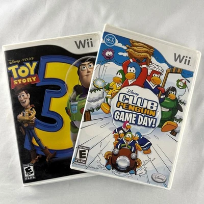 Wii Disney Pack de 2 (Toy Story 3 + Club Penguin Game Day, Completo) Foto 1 de 4