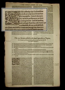 RARE!! 1584 JOHN CALVIN (3) 'COMPLETE' SERMONS - BOOK of JOB, BIBLE REFORMATION - Picture 1 of 9