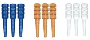 Nuevo Juego de 9 clavijas de madera de abedul para cribar - envíos con seguimiento - azul natural blanco - Imagen 1 de 1