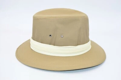 Empire State Panama Hat Vintage Made in the USA Tan Vented Men's Size L 7 3/8 - Image 1 of 4