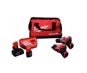 Milwaukee 3497-22 12V Brushless Hammer Drill and Impact Driver Combo Kit