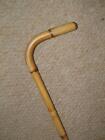 Antique/Vintage Rustic Semi-Flex Bamboo Walking Stick/Cane W/ Fritz Handle -87Cm
