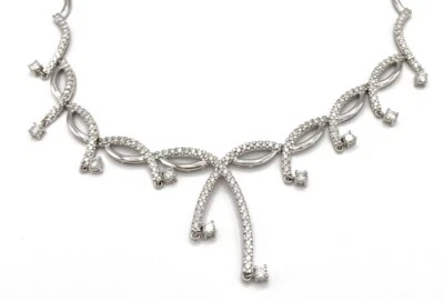 COLLAR DIAMANTES ORO BLANCO 18K 27,28 GR 17"  Foto 1 de 4