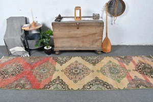Antique Rug, Turkish Rugs, Vintage Rug, 3.1x10.8 ft Runner Rug, Moroccan Rug - Picture 1 of 6