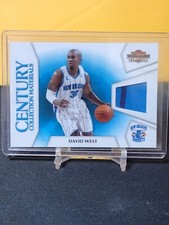 2010 Threads Century Materials DAVID WEST 2 Color Jersey Patch /399 Hornets #20