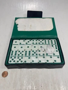 Domino Set 28 Piece W/ Case Green And White Marlboro Promo 2006 - Picture 1 of 3