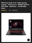 Msi Pulse 15.6" Gl66 12uck-469 Gaming Laptop -  Core I5-12450h, Rtx 3050 Gpu