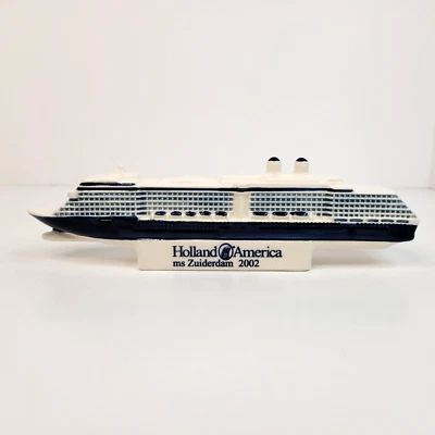 Vtg Holland America Blue Delft Royal Goedewaagen ms Zuiderdam Ship Figure 2786 - Image 1 of 4