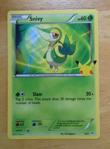 Tarjetas base de Pokémon 2021 25 aniversario de McDonald's 5/25 snivy - Imagen 1 de 2