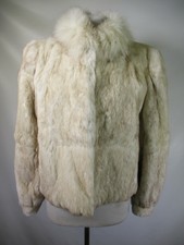 D8257 VTG Women's Rabbit Fur Coat Size M