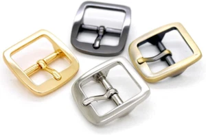 3/4 Inch Single Prong Belt Buckle Square Center Bar Buckles Craft Accessories SC - Picture 1 of 4