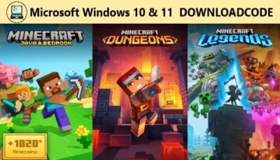 NEU Spiel Minecraft Triple Bundle für PC Computer Windows 10 11 Downloadcode Key - Bild 1 von 4