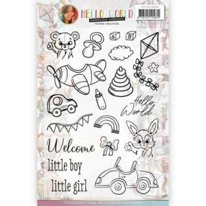 Find it Card Deco Essentials - Clear Stamps - Yvonne Creations Hello World Baby - Picture 1 of 1