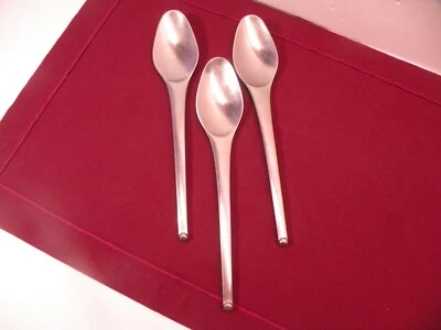 3 Stanley Roberts Contempra Stainless Steel Flatware OVAL SOUP SPOONS 8 1/8" - Image 1 of 4