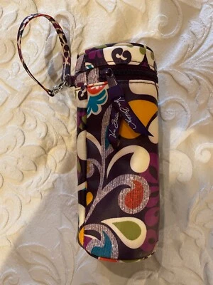 Vera Bradley Ciruela Crazy Botella Aislada Carrito Desinfectado y Lavado! Foto 1 de 3