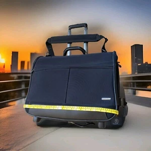 Samsonite 21" Black Wheeled Carry-on Men's Premium Garment Bag Travel Luggage - Picture 1 of 14