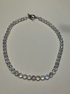 Necklace Clear Iridescent Beads 16” - Picture 1 of 2
