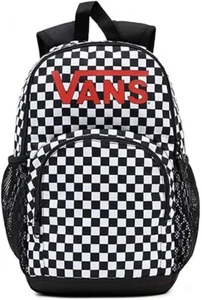 Vans Alumni Backpack Checkered University College School Bag Black White Red - Picture 1 of 3