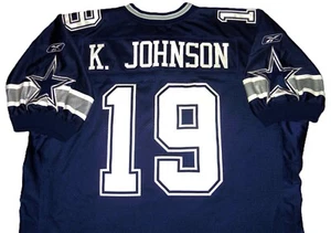 VTG AUTHENTIC KEYSHAWN JOHNSON DALLAS COWBOYS NFL REEBOK JERSEY 56 SEWN! - Picture 1 of 5