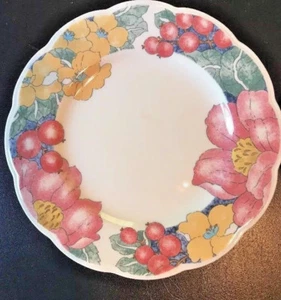 2 Tropicana Johnson Brothers Dinner Plate Hawaiian Hibiscus Tropical Flower Vtg - Picture 1 of 3