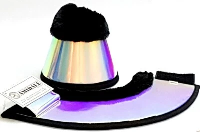 AMIDALE Holographic Synthetic Leather with Artificial Fur Inside BNWT - Bild 1 von 2